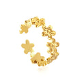 Sortija flores de Oro