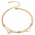 Golden Heart Anklet – 18K Gold Plated Stainless Steel