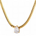 Golden Tear Drop Necklace – 18K Gold Plated Stainless Steel