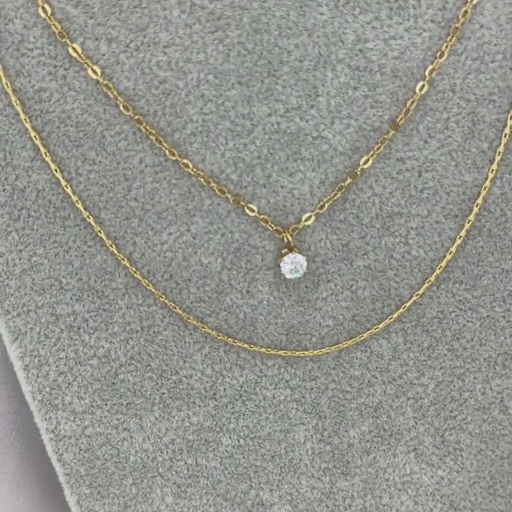 Cadena en Stainless Steel bañada en oro 18K