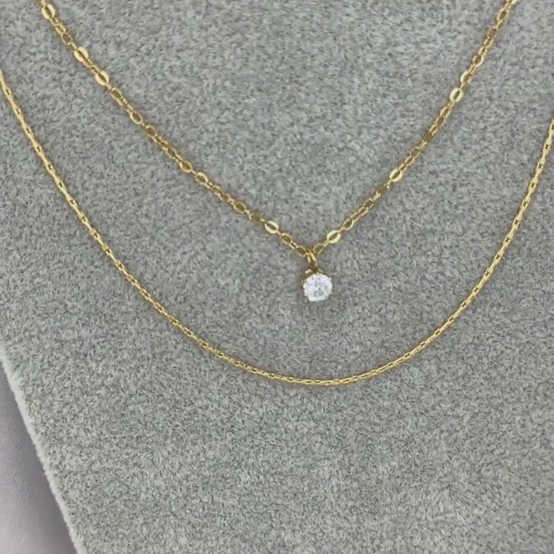 Cadena en Stainless Steel bañada en oro 18K