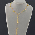 Cadena colgante larga en Stainless Steel bañada en oro 18K