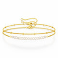 Pulsera de perlas preciosa en Stainless Steel bañada en oro 18K, diseñada para aportar un toque de elegancia delicada y moderna en cualquier ocasión.