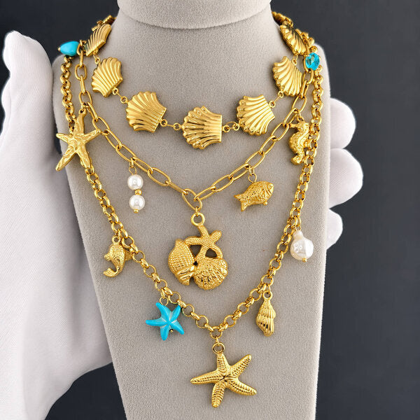 ⭐ Collar Estrella de Mar (Starfishes Necklace)